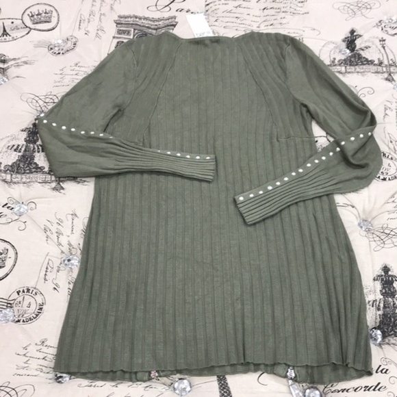 Bar III Zippered Studded Sweater - Picture 6 of 7